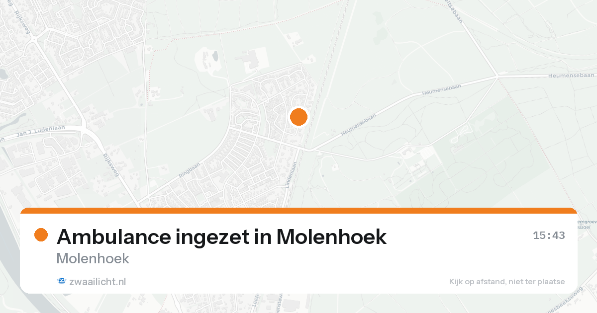 Ambulance ingezet in Molenhoek — 17 aug 2026