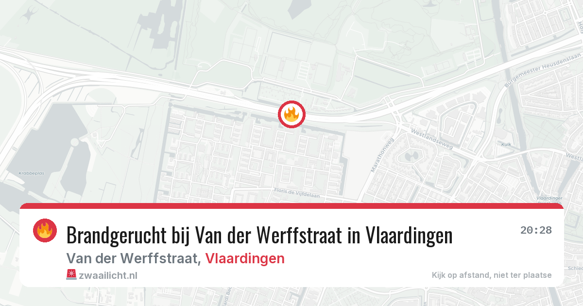 Brandgerucht bij Van der Werffstraat in Vlaardingen — 26 jun 2026