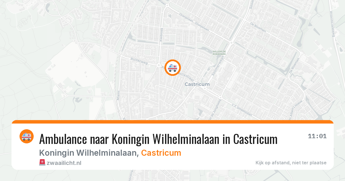 Ambulance naar Koningin Wilhelminalaan in Castricum — 9 jul 2026