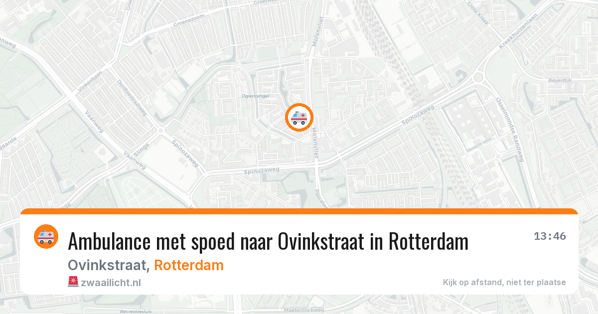 Ambulance met spoed naar Ovinkstraat in Rotterdam — 4 mei 2026