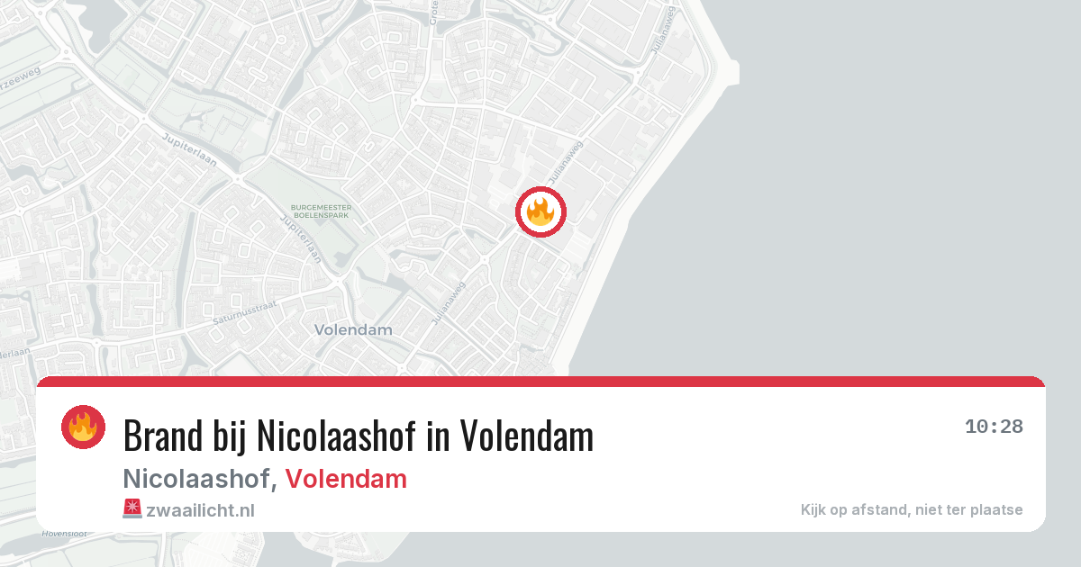 Brand bij Nicolaashof in Volendam — 25 jun 2026