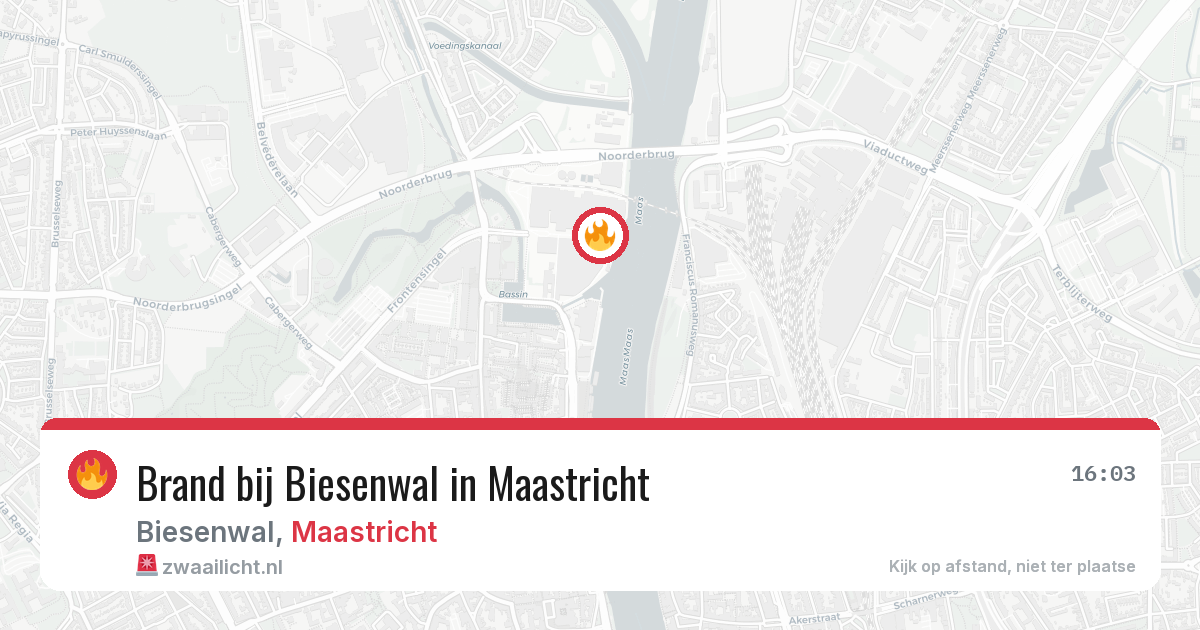 Brand bij Biesenwal in Maastricht — 2 aug 2026