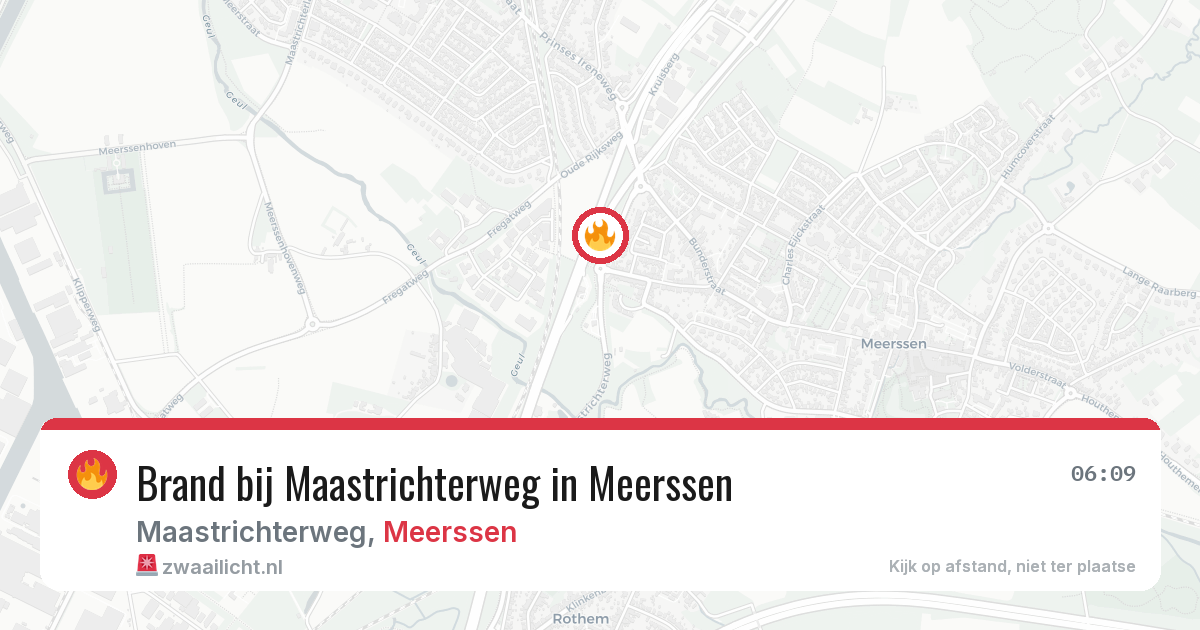 Brand bij Maastrichterweg in Meerssen — 30 mrt 2026