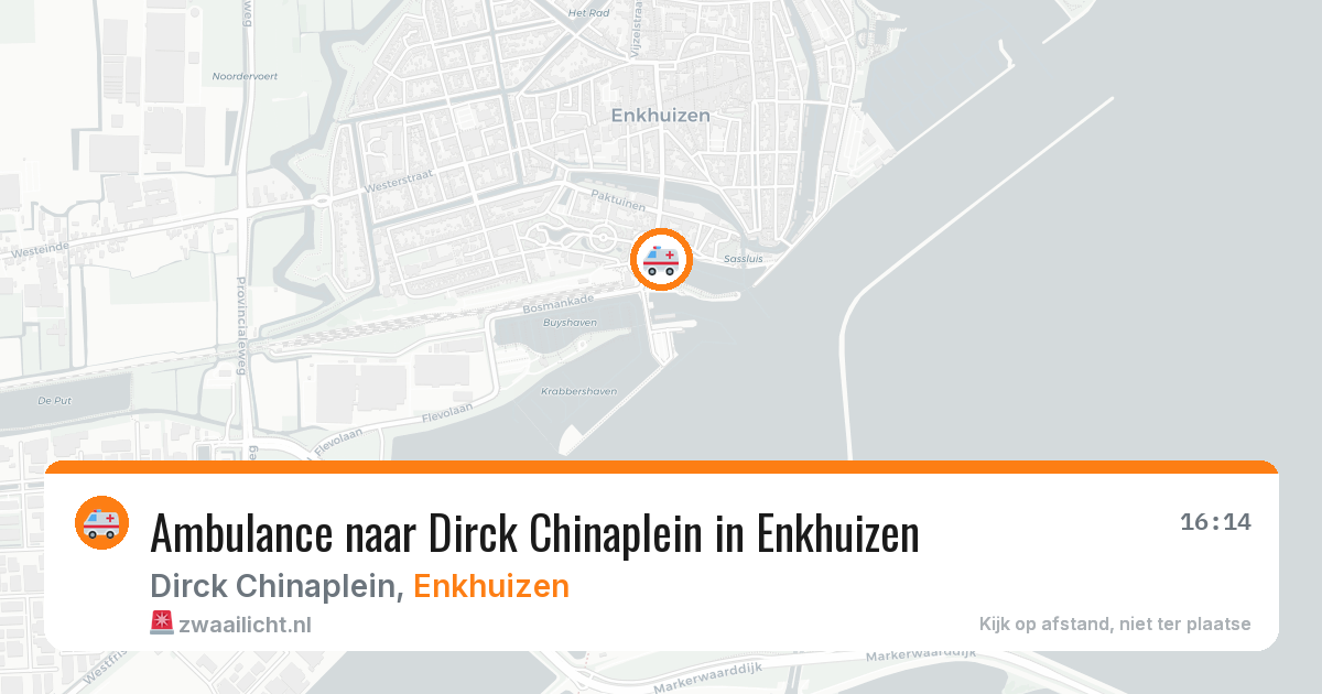 Ambulance naar Dirck Chinaplein in Enkhuizen — 1 aug 2026