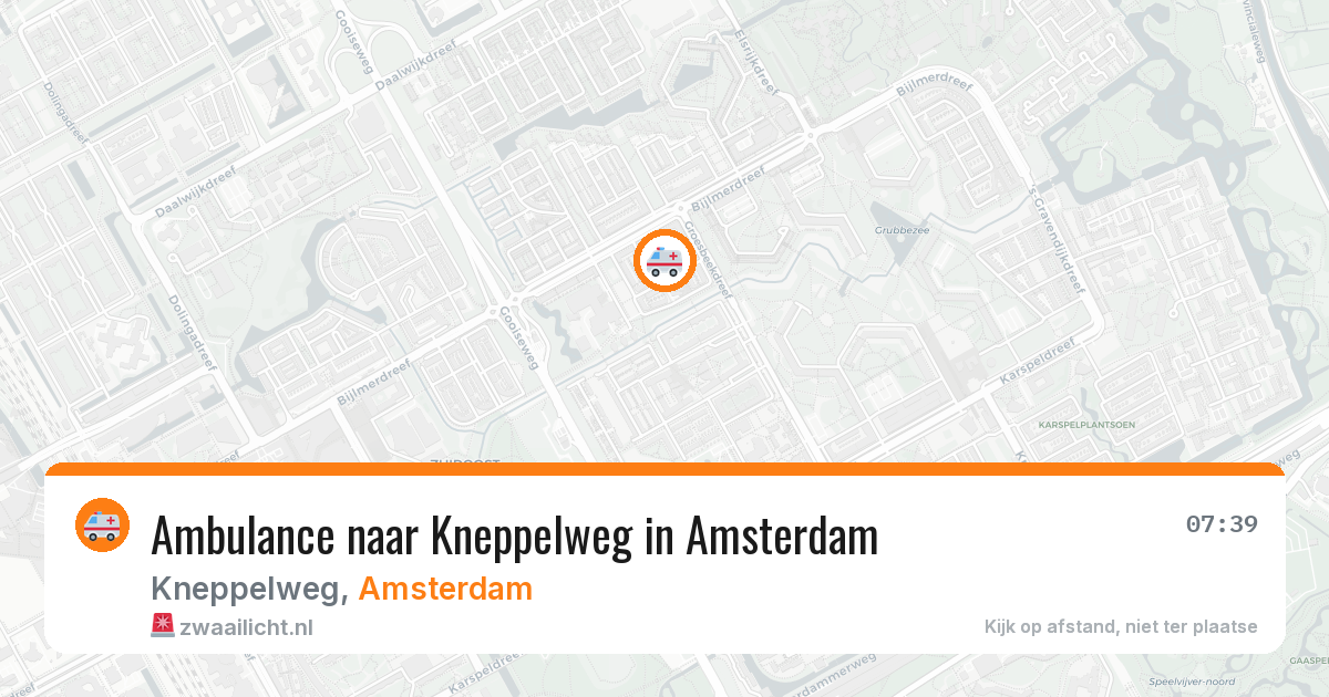 Ambulance naar Kneppelweg in Amsterdam — 18 mrt 2026