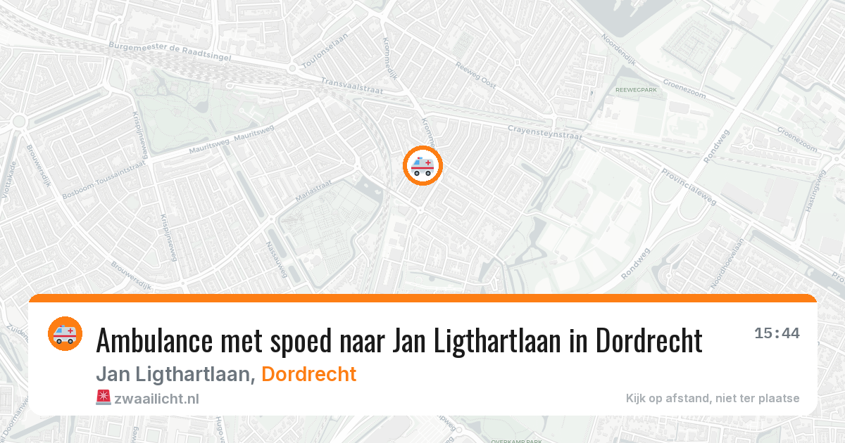 Ambulance met spoed naar Jan Ligthartlaan in Dordrecht — 5 mei 2026