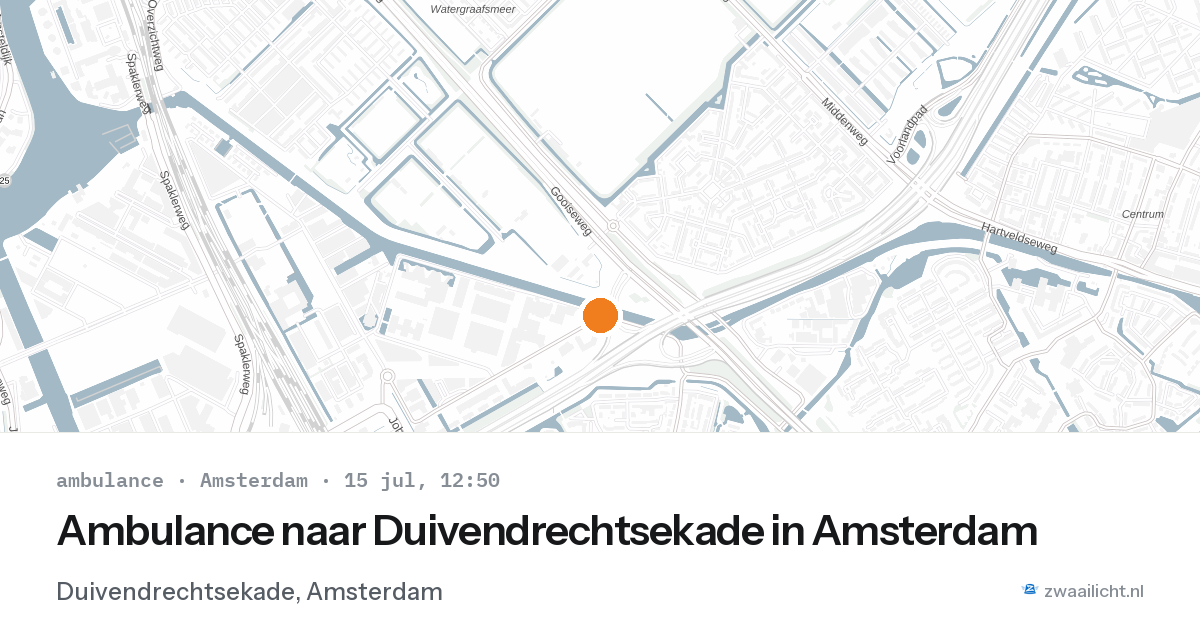 Ambulance naar Duivendrechtsekade in Amsterdam — 15 jul 2026