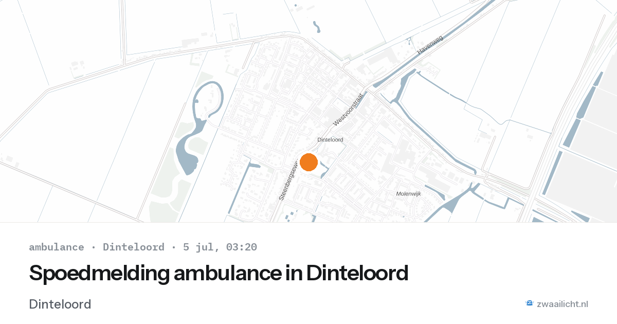 Spoedmelding ambulance in Dinteloord — 5 jul 2026