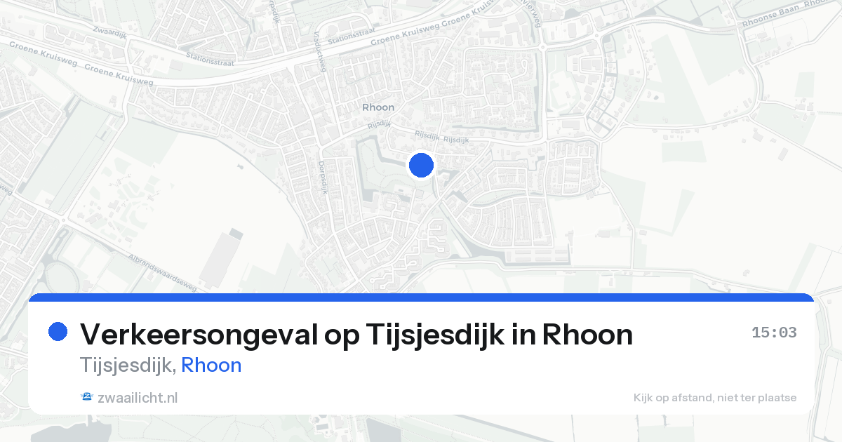 Verkeersongeval op Tijsjesdijk in Rhoon — 19 aug 2026