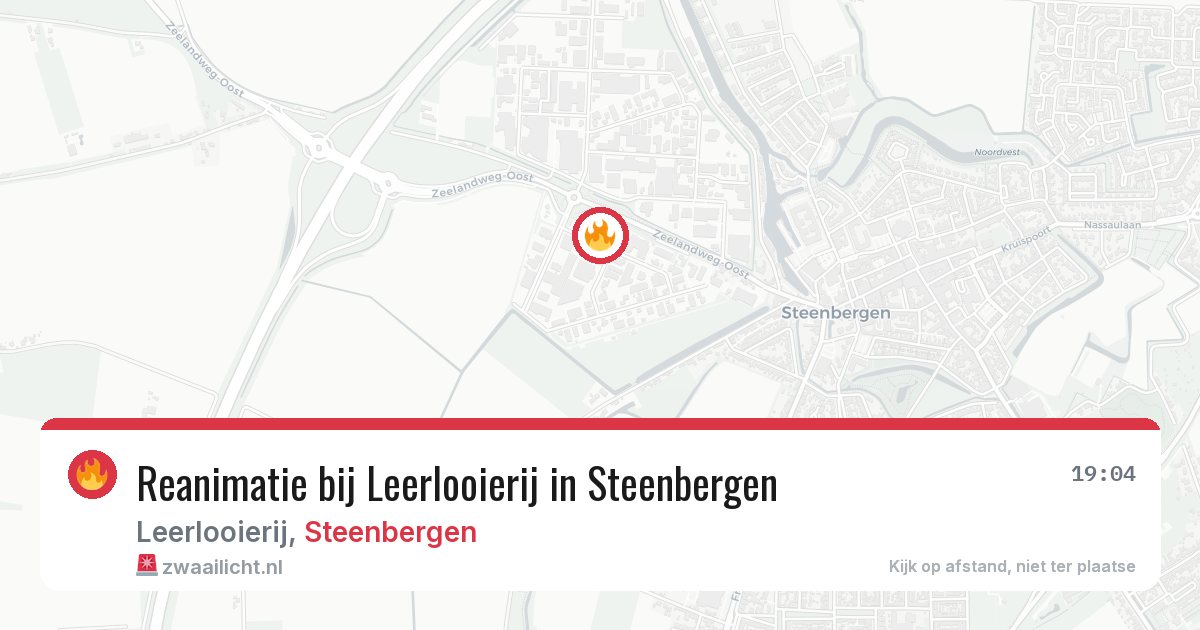 Reanimatie bij Leerlooierij in Steenbergen — 3 jul 2026