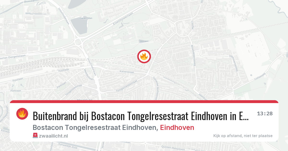 Buitenbrand bij Bostacon Tongelresestraat Eindhoven in Eindhoven — 29 jul 2026