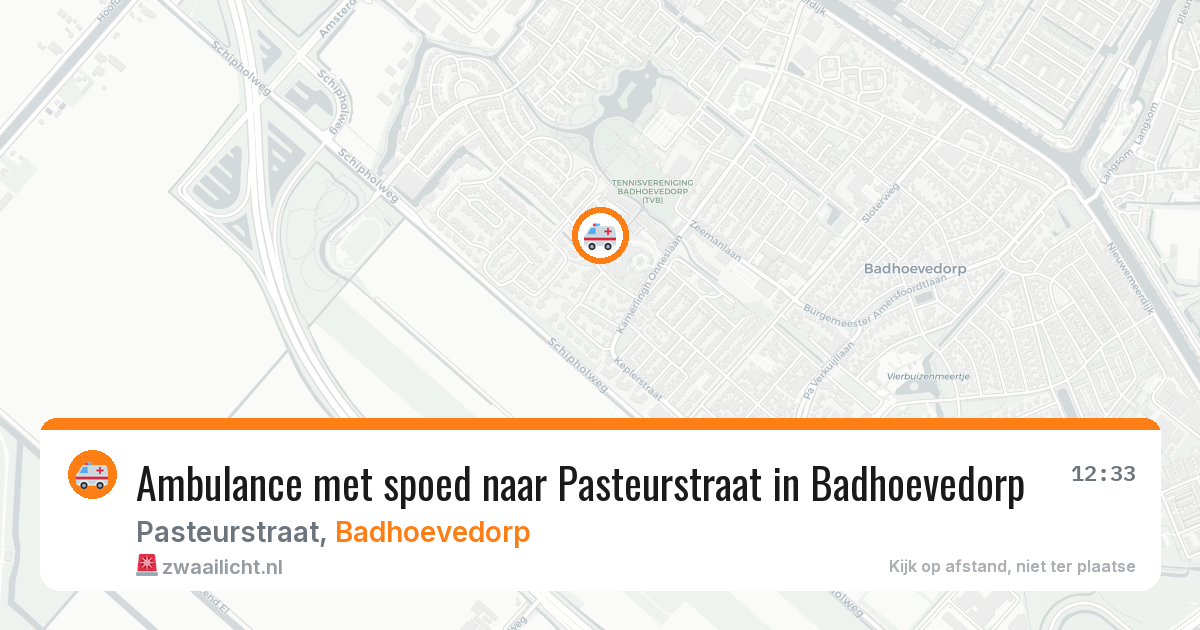 Ambulance met spoed naar Pasteurstraat in Badhoevedorp — 24 mei 2026