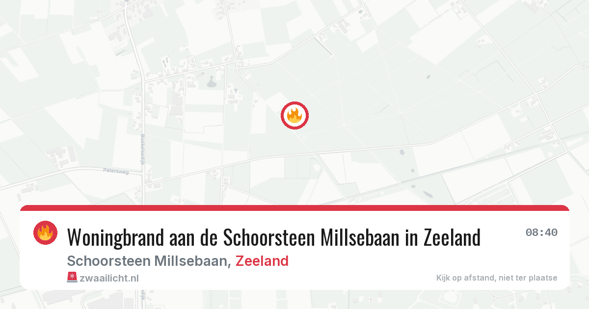 Woningbrand aan de Schoorsteen Millsebaan in Zeeland — 12 feb 2026