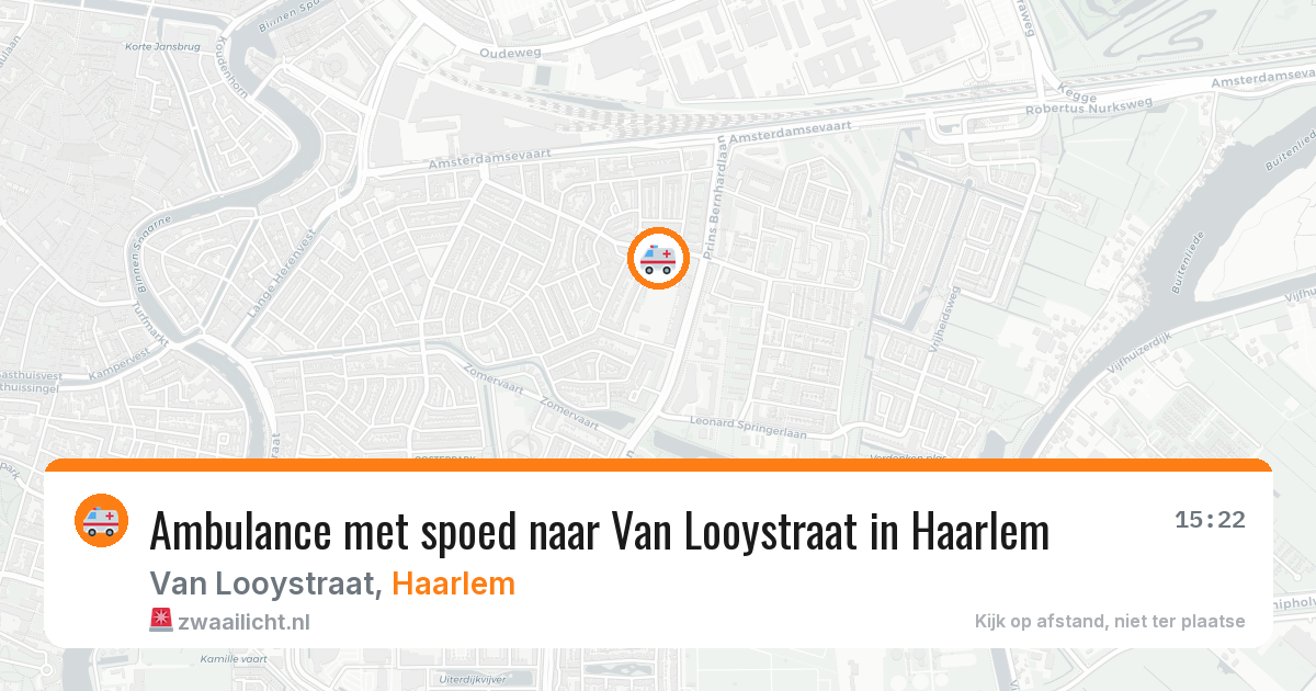 Ambulance met spoed naar Van Looystraat in Haarlem — 29 apr 2026