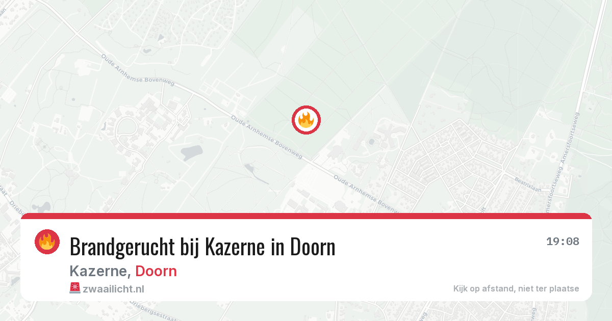 Brandgerucht bij Kazerne in Doorn — 6 mei 2026