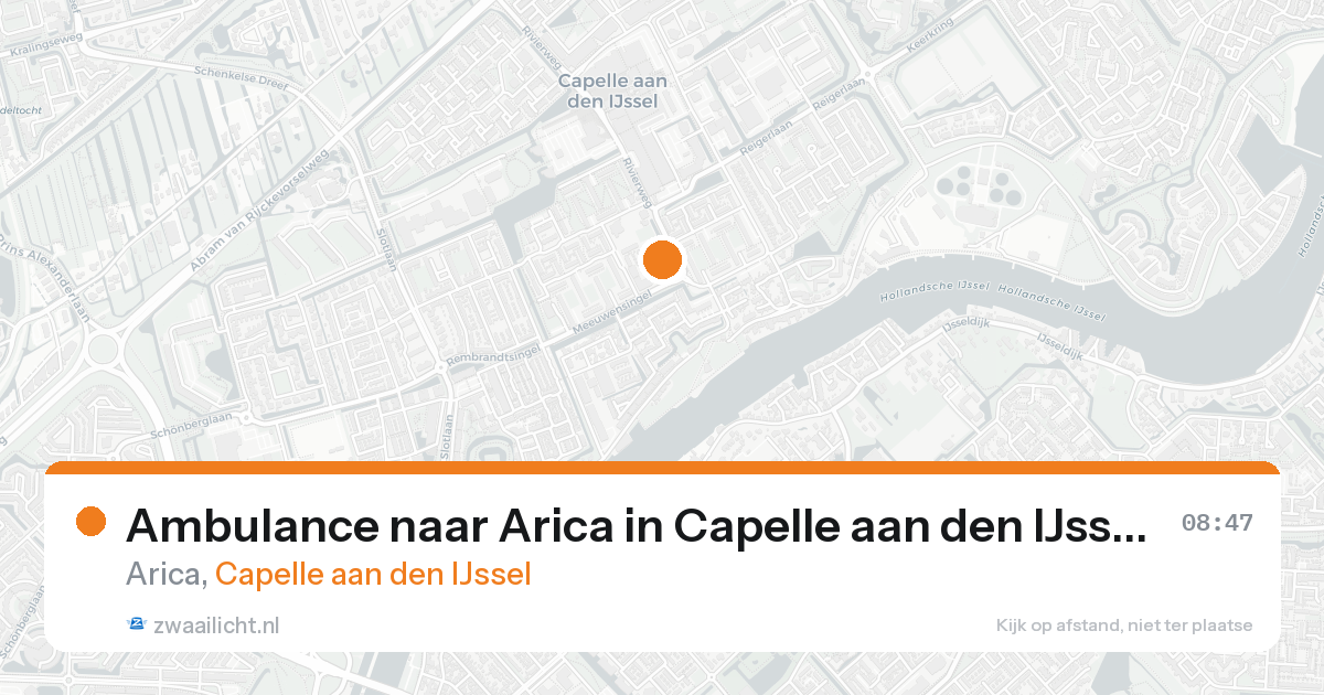 Ambulance naar Arica in Capelle aan den IJssel — 15 aug 2026