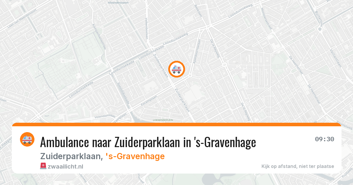 Ambulance naar Zuiderparklaan in 's-Gravenhage — 9 jun 2026