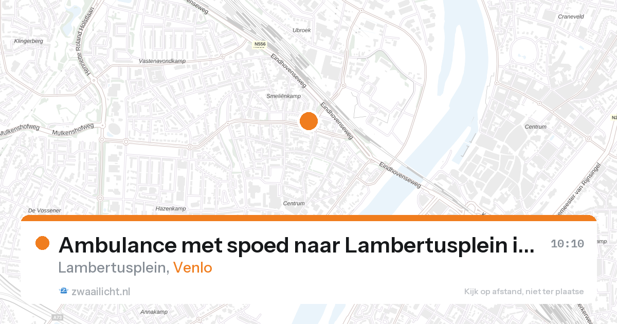 Ambulance met spoed naar Lambertusplein in Venlo — 10 aug 2026