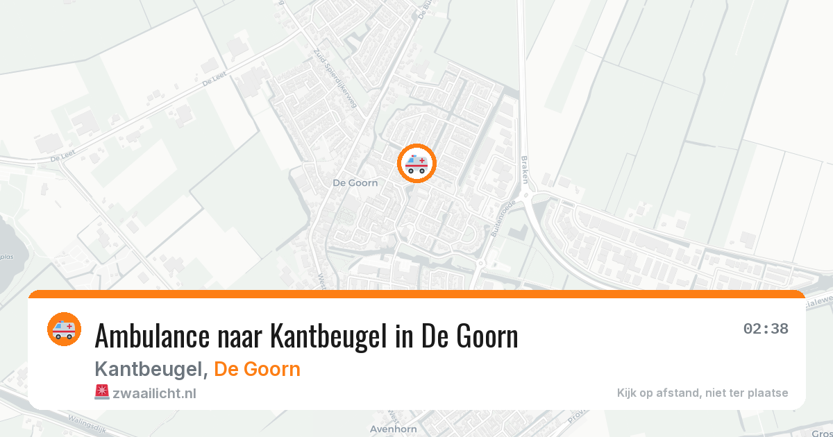 Ambulance naar Kantbeugel in De Goorn — 4 jul 2026