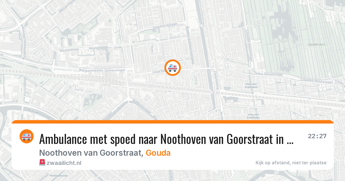 Ambulance met spoed naar Noothoven van Goorstraat in Gouda — 25 jan 2026