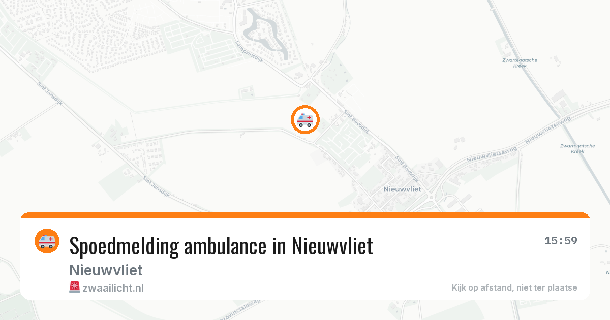 Spoedmelding ambulance in Nieuwvliet — 14 aug 2026