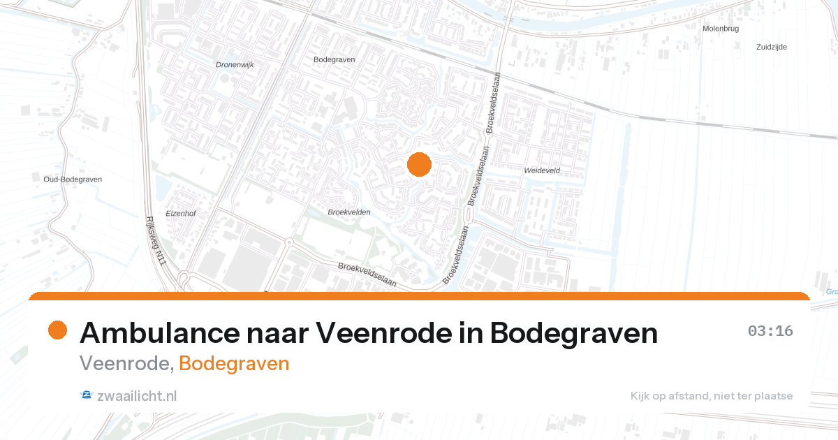 Ambulance naar Veenrode in Bodegraven — 29 mei 2026
