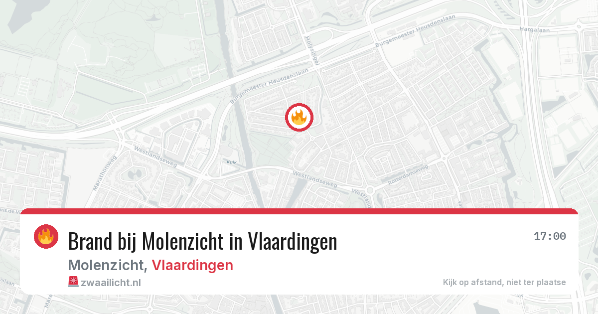 Brand bij Molenzicht in Vlaardingen — 5 aug 2026