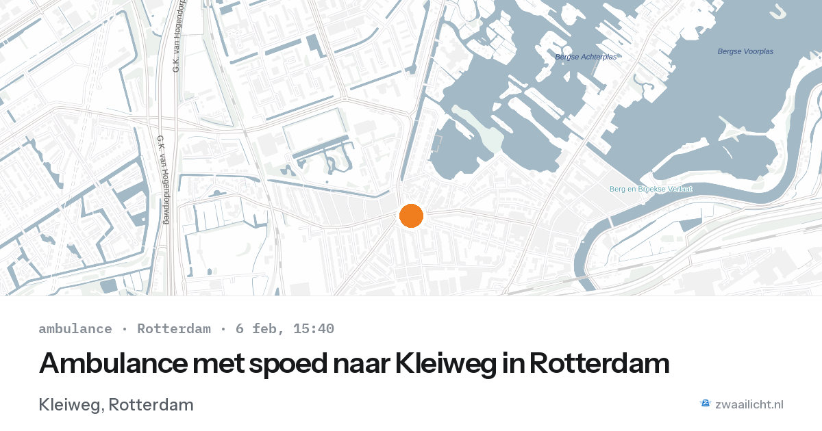 Ambulance met spoed naar Kleiweg in Rotterdam — 6 feb 2026