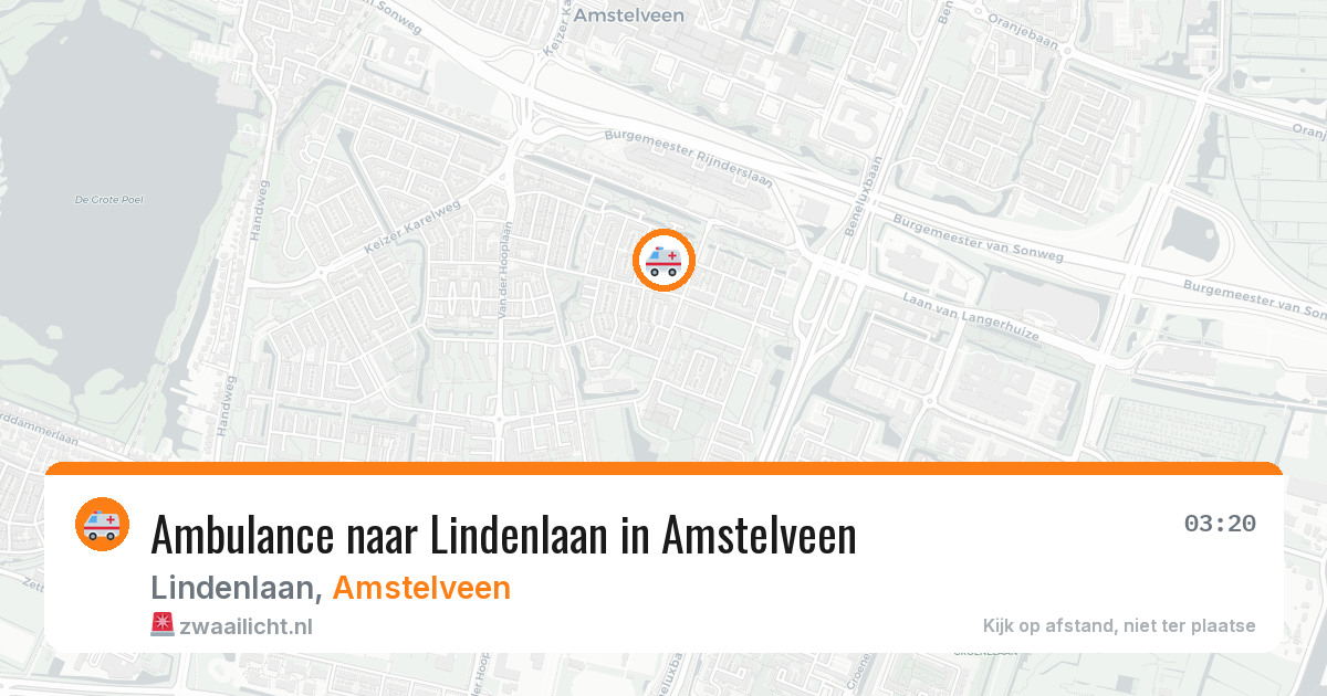 Ambulance naar Lindenlaan in Amstelveen — 5 mei 2026