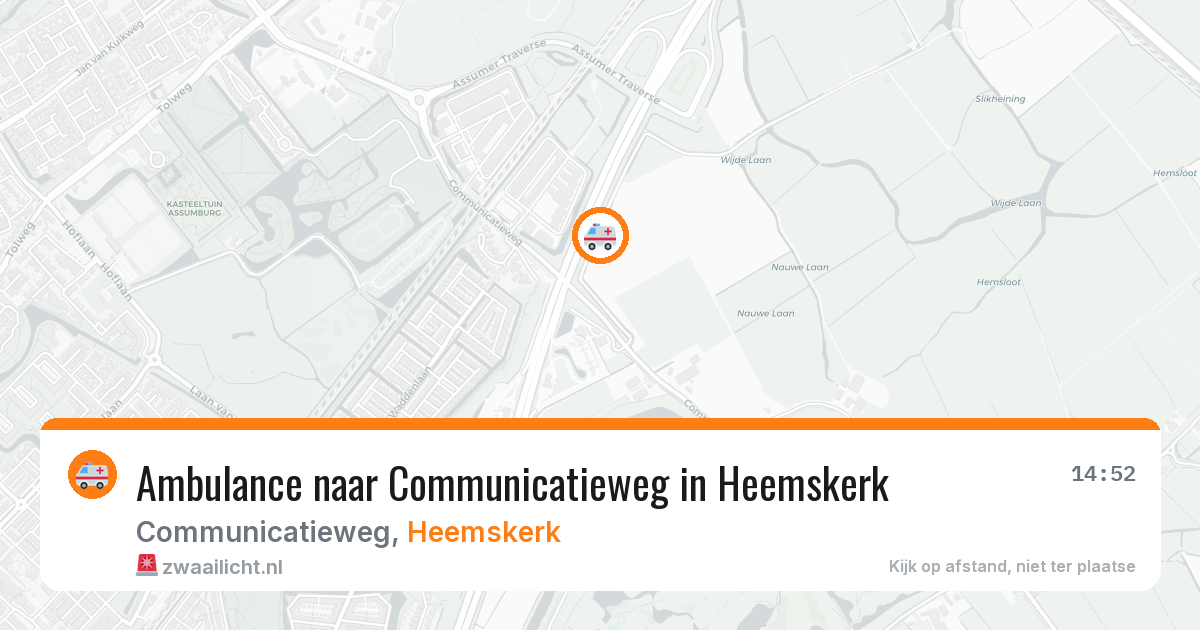 Ambulance naar Communicatieweg in Heemskerk — 20 mei 2026