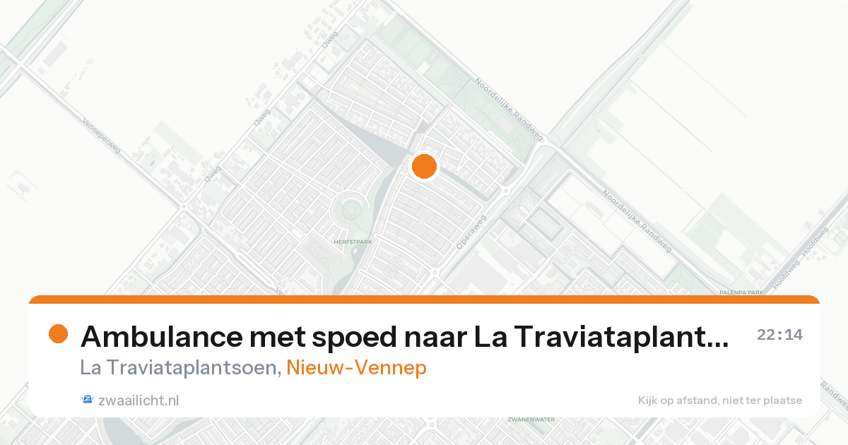 Ambulance met spoed naar La Traviataplantsoen in Nieuw-Vennep — 20 aug 2026