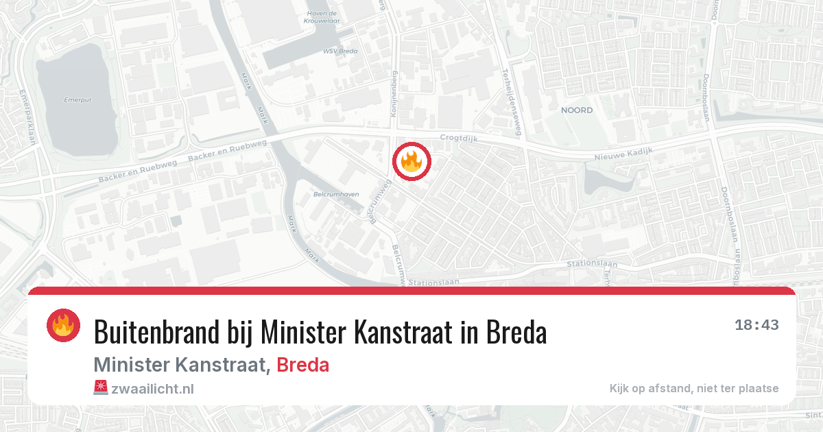 Buitenbrand bij Minister Kanstraat in Breda — 15 jul 2026