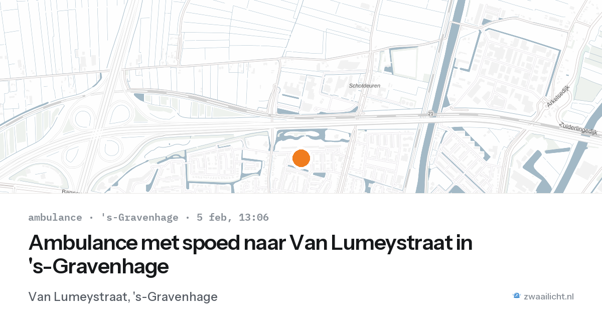 Ambulance met spoed naar Van Lumeystraat in 's-Gravenhage — 5 feb 2026