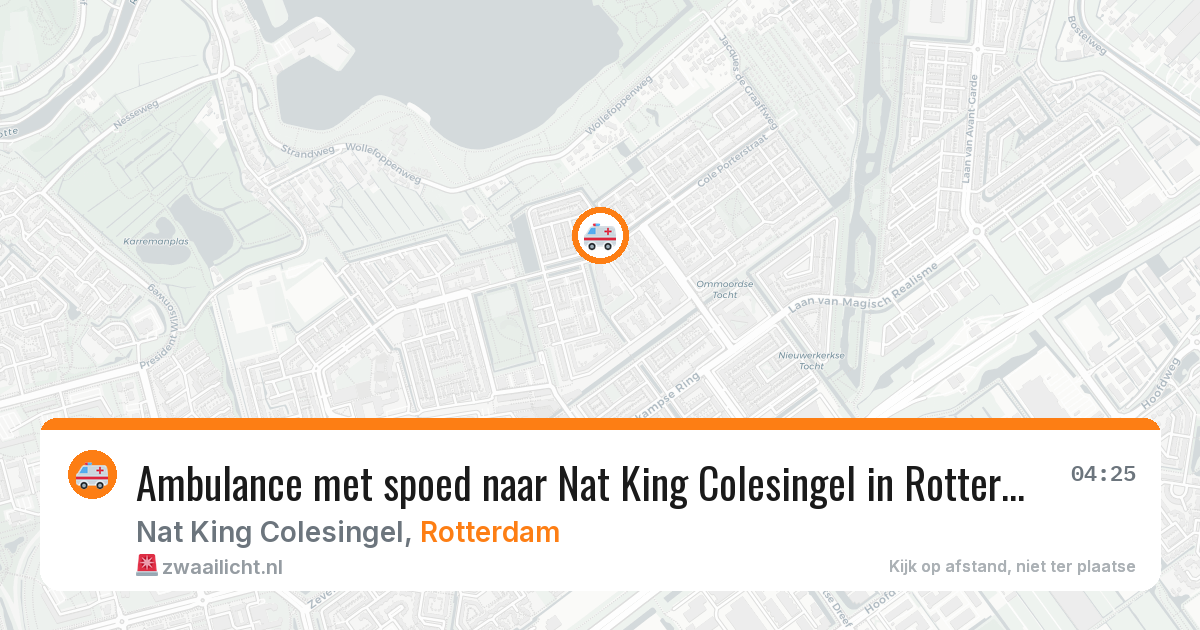 Ambulance met spoed naar Nat King Colesingel in Rotterdam — 7 jul 2026