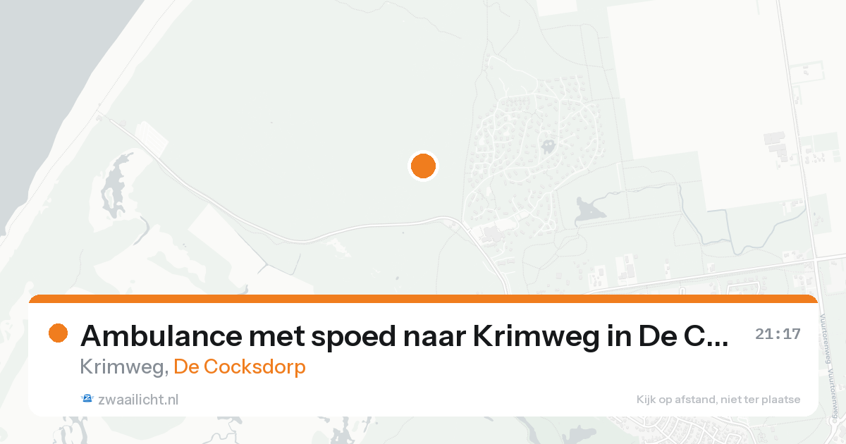 Ambulance met spoed naar Krimweg in De Cocksdorp — 19 aug 2026