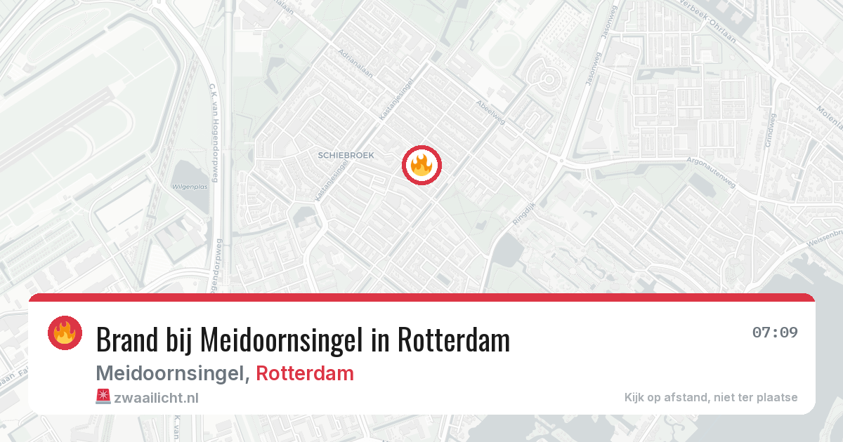 Brand bij Meidoornsingel in Rotterdam — 9 apr 2026