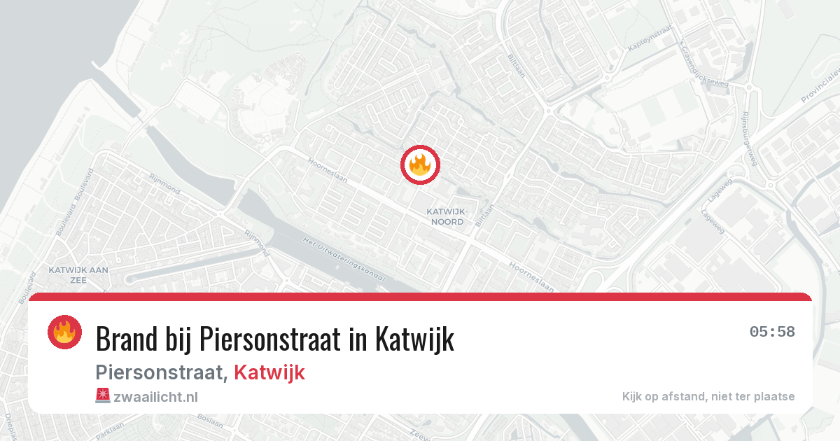 Brand bij Piersonstraat in Katwijk — 2 jun 2026