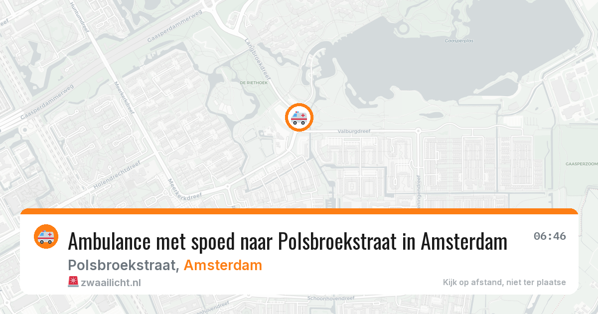 Ambulance met spoed naar Polsbroekstraat in Amsterdam — 2 jun 2026
