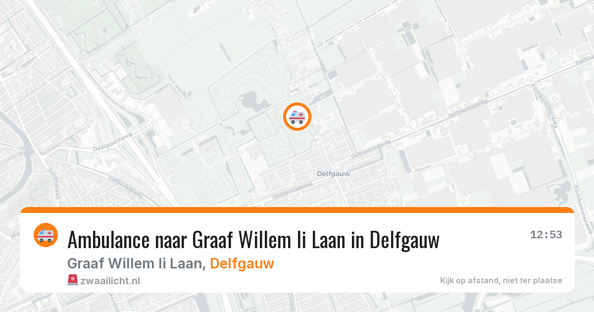 Ambulance naar Graaf Willem Ii Laan in Delfgauw — 31 mei 2026