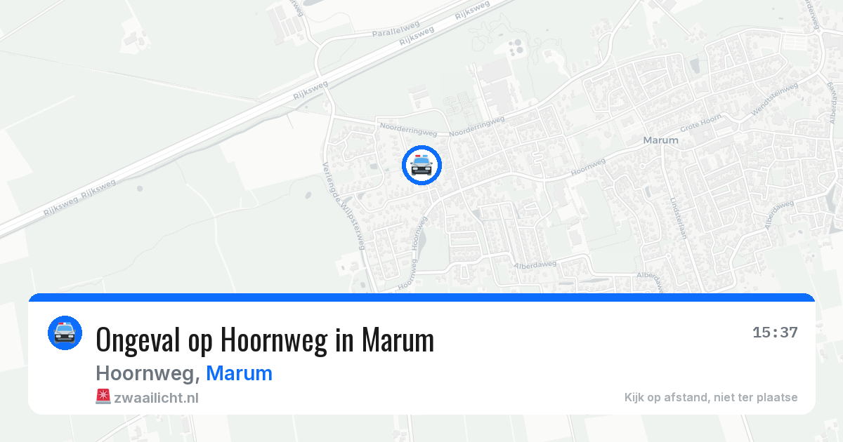 Ongeval op Hoornweg in Marum — 28 apr 2026