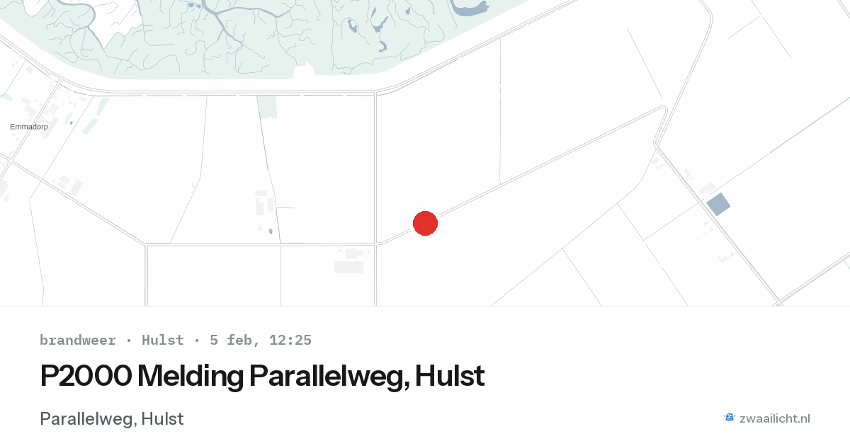 P2000 Melding Parallelweg, Hulst — 5 feb 2026