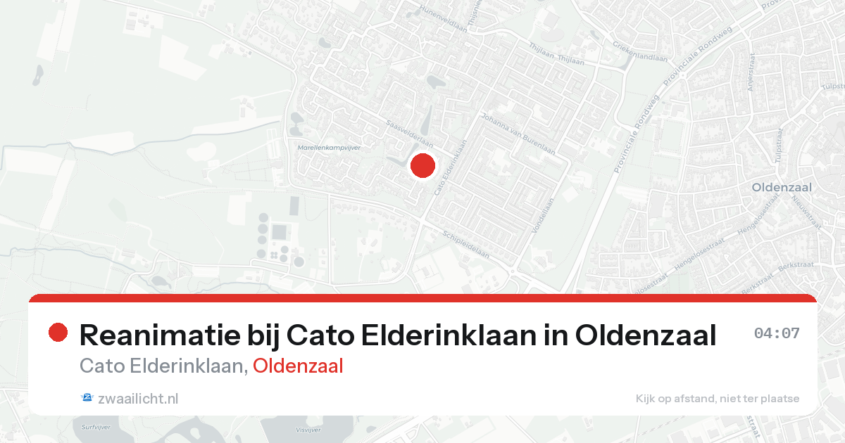 Reanimatie bij Cato Elderinklaan in Oldenzaal — 9 aug 2026