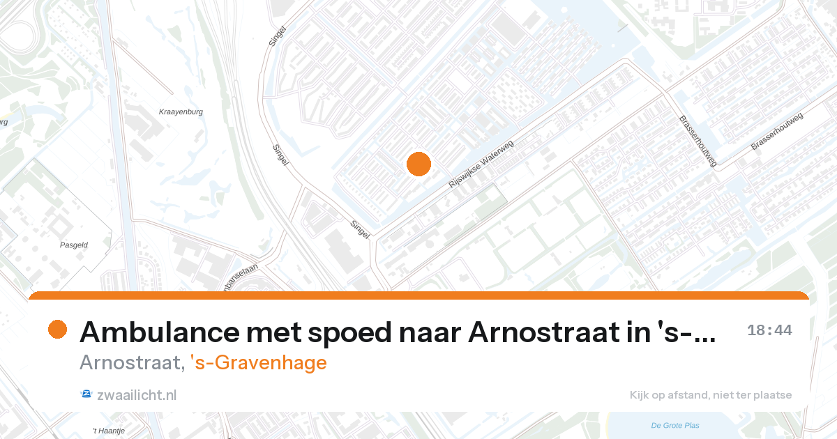 Ambulance met spoed naar Arnostraat in 's-Gravenhage — 27 aug 2026