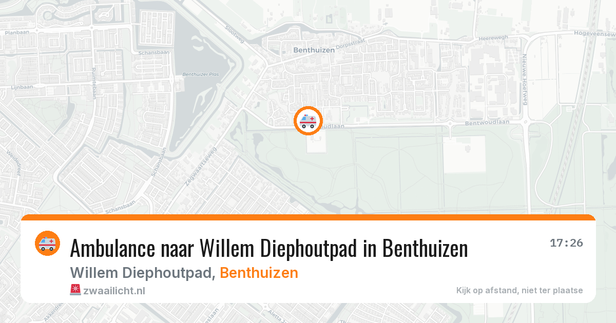 Ambulance naar Willem Diephoutpad in Benthuizen — 4 aug 2026