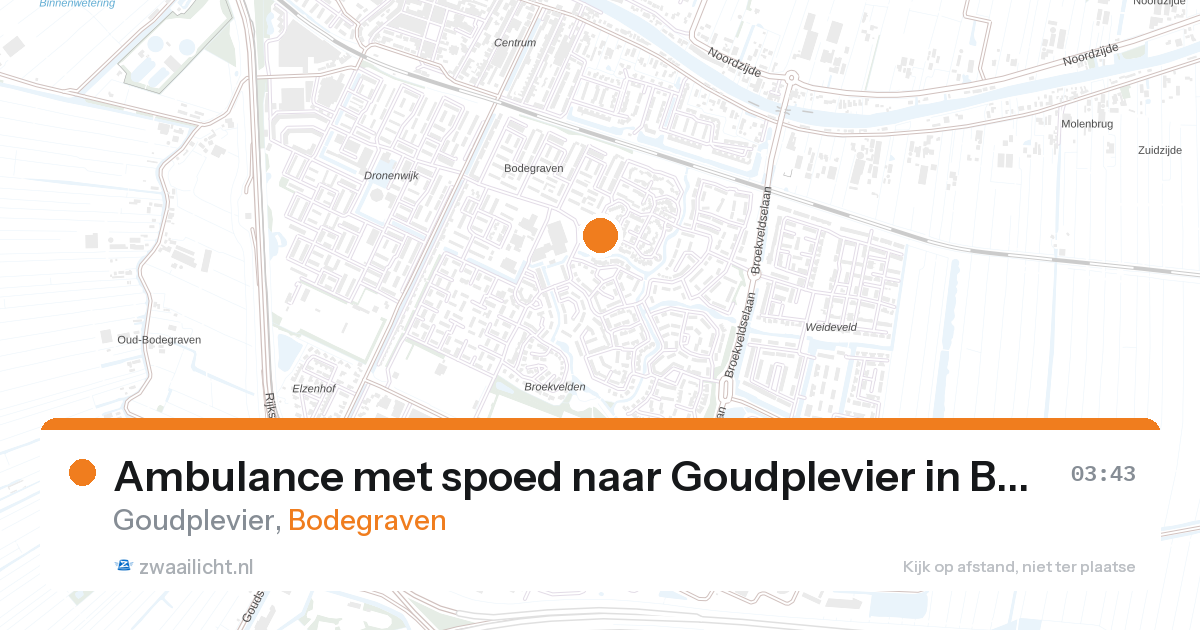 Ambulance met spoed naar Goudplevier in Bodegraven — 5 jun 2026