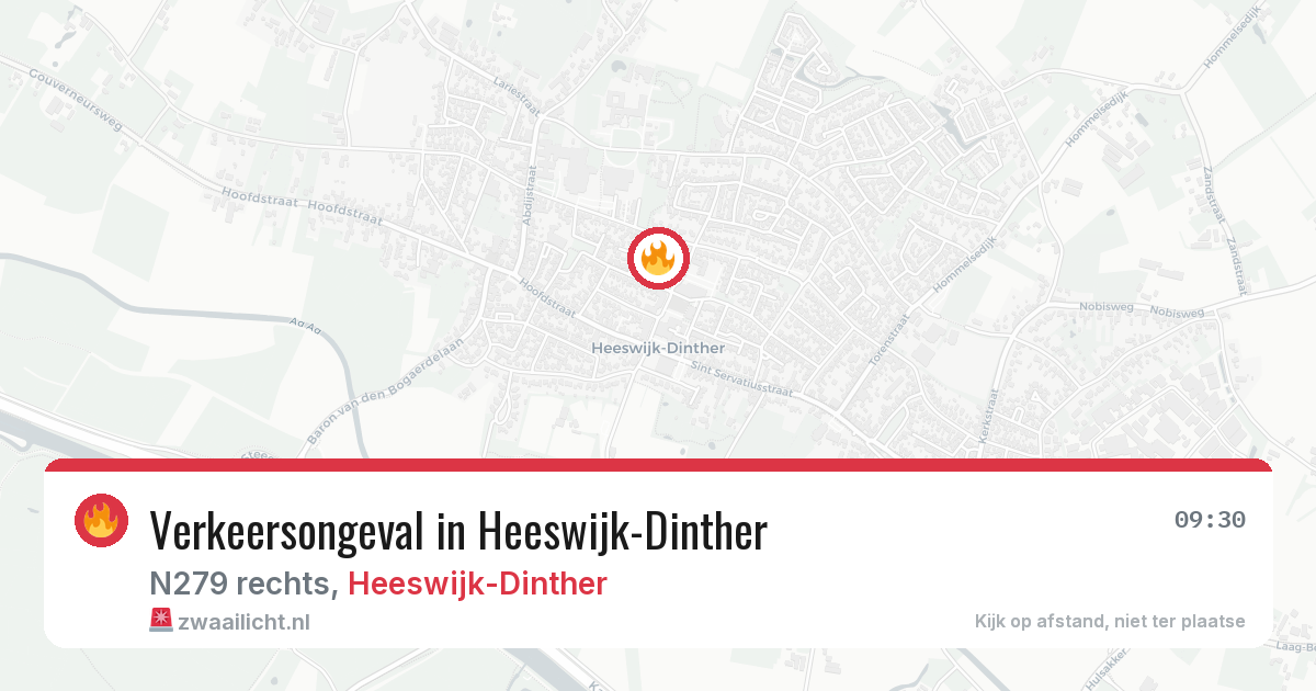 Verkeersongeval in Heeswijk-Dinther — 20 mrt 2026