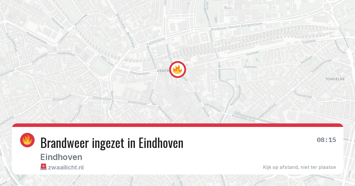 Brandweer ingezet in Eindhoven — 20 apr 2026 | 🚨 Zwaailicht.nl