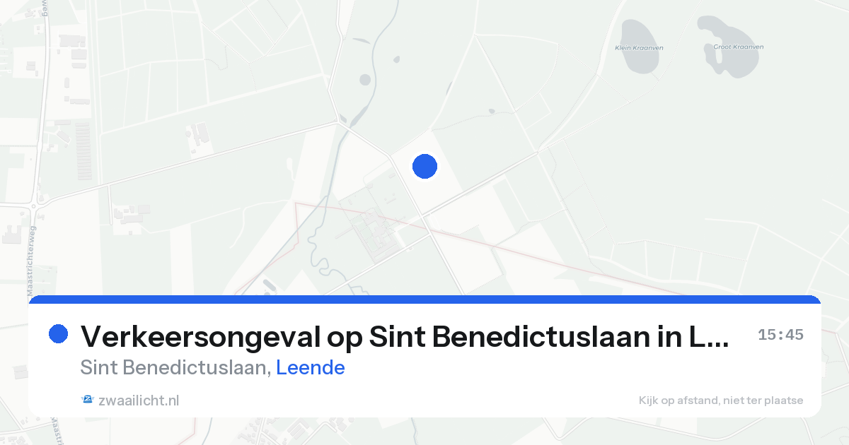Verkeersongeval op Sint Benedictuslaan in Leende — 19 aug 2026