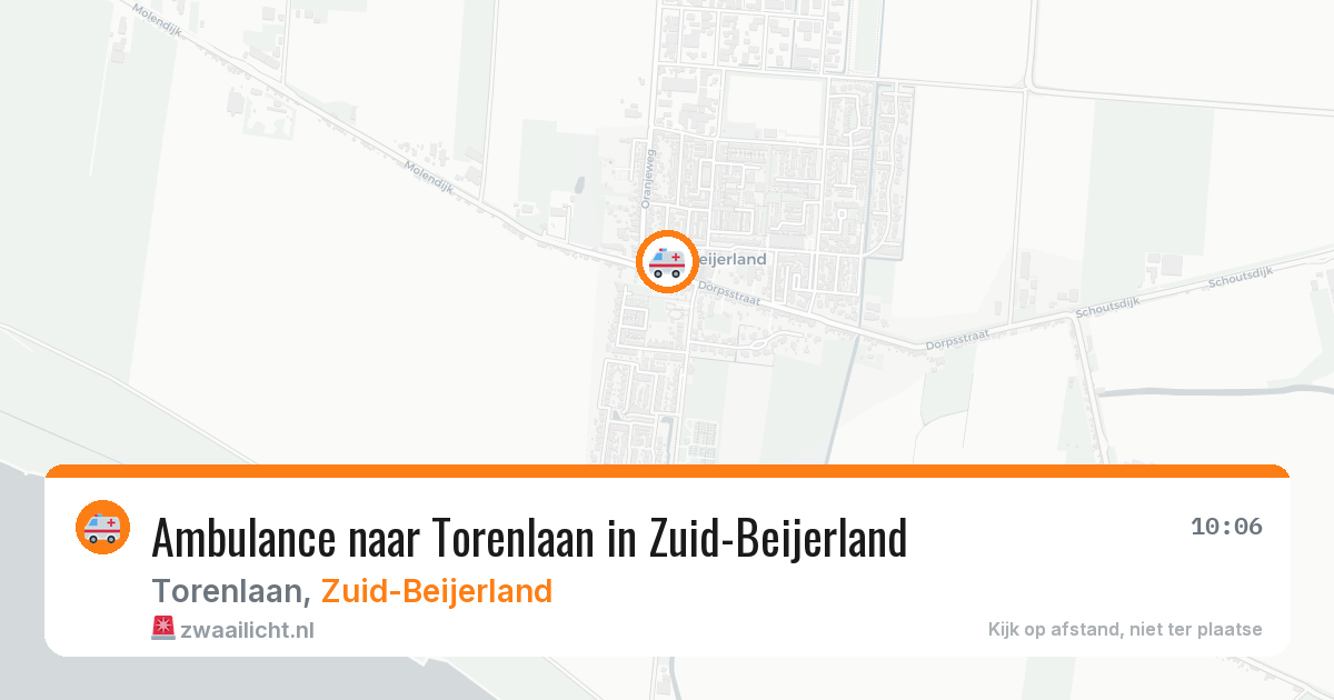 Ambulance naar Torenlaan in Zuid-Beijerland — 7 aug 2026