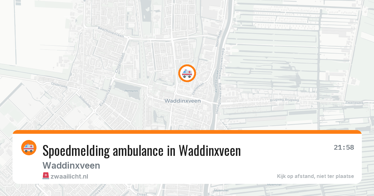 Spoedmelding ambulance in Waddinxveen — 4 jun 2026